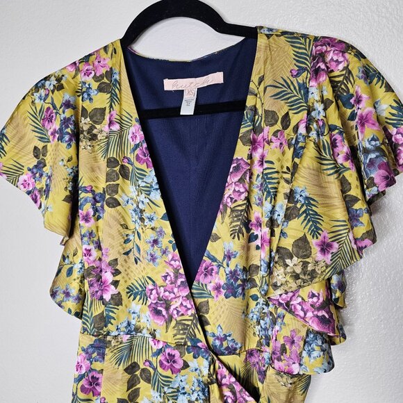 Hutch XS  Wrap Dress Val Pietrina Maxi Floral Flutter Sleeve Fairy Formal Event - Picture 3 of 11